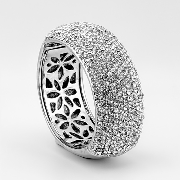 Source Unknown Jewelry - RARE Vintage Rhinestone Clasper Bracelet Midcentury Hollywood